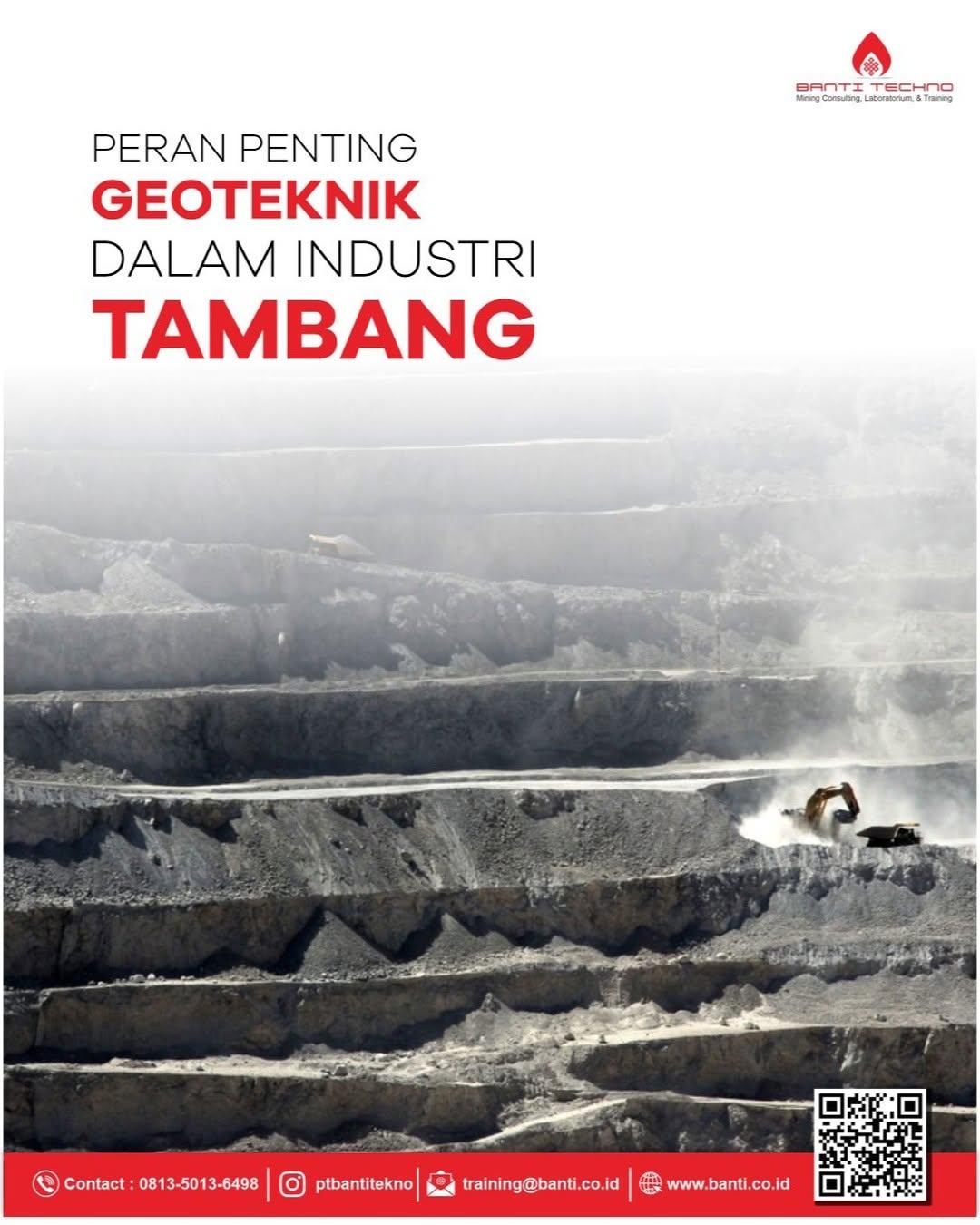 Tahukah kamu bahwa perencanaan geoteknik pada industri pertambangan memegang peran yang sangat penting? Selain untuk menjaga lereng agar tidak longsor, geoteknik juga berperan pada aspek lain seperti pada fondasi fasilitas dan lainnya.