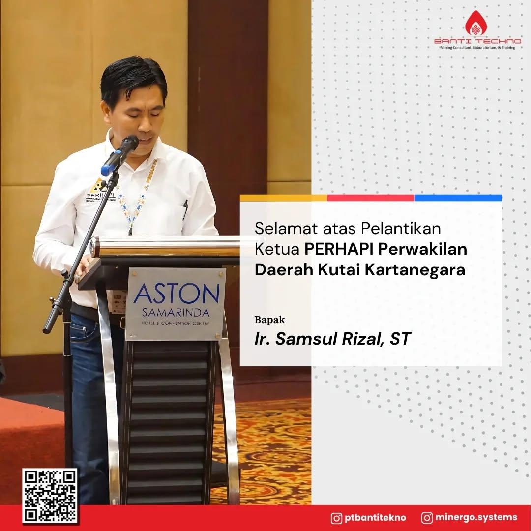 Selamat Atas Pelantikan Ketua PERHAPI Perwakilan Daerah Kutai Kartanegara.