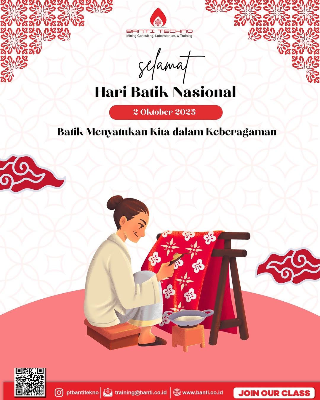 Selamat Hari Batik Nasional. Mari lestarikan batik sebagai identitas dan kebanggaan Indonesia.