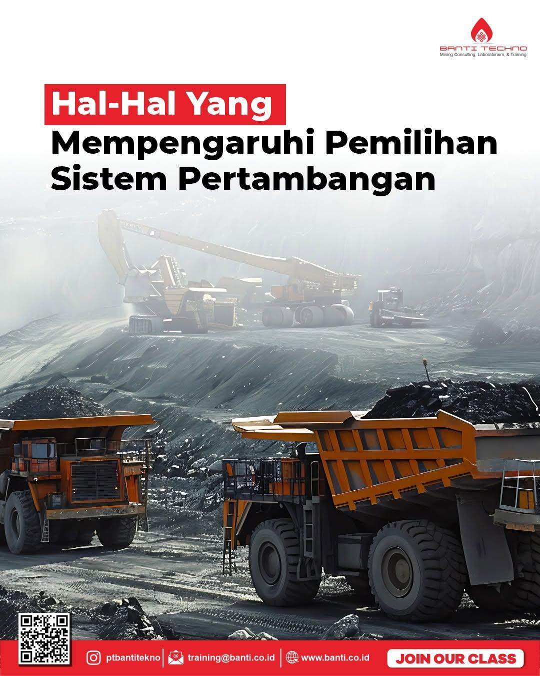 Dalam industri pertambangan, pemilihan sistem yang tepat bukan hanya soal efisiensi, tetapi juga keberlanjutan! 🌿✨